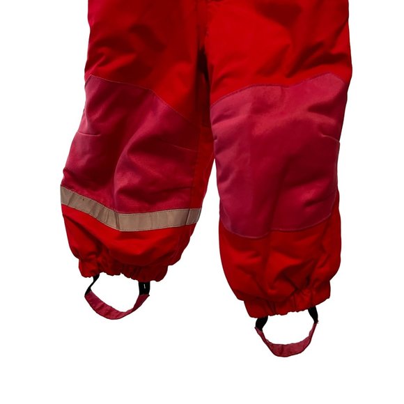 H&M Overall Ski/Snow Suit 12-18 Months Only Used Once Pink/Red Adjustable - Picture 2 of 13